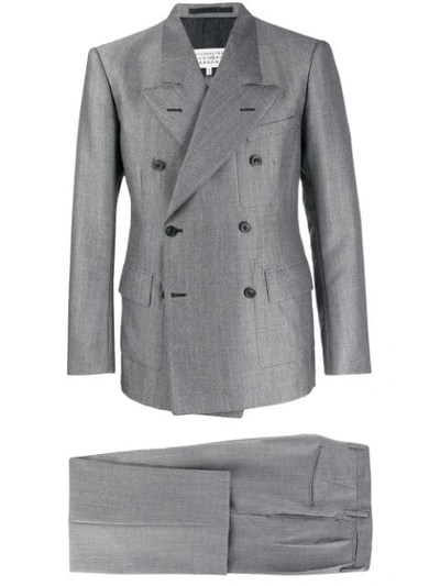 Shop Maison Margiela Double-breasted Suit In Grey