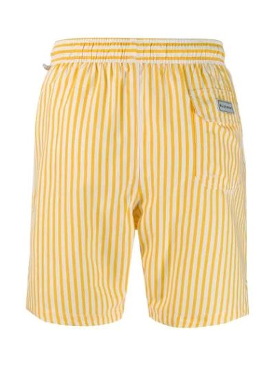 Shop Bluemint Sunrise Line Stripe Swim Shorts In Yellow