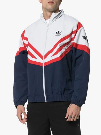 Adidas Originals Adidas Sportive Red Stripe Track Jacket In Blue | ModeSens