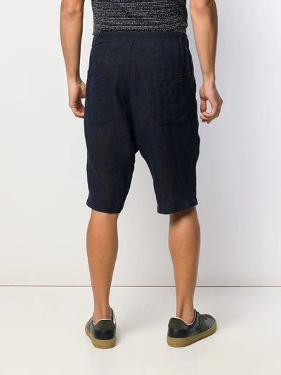 Shop Barena Venezia Drop Crotch Shorts In Blue