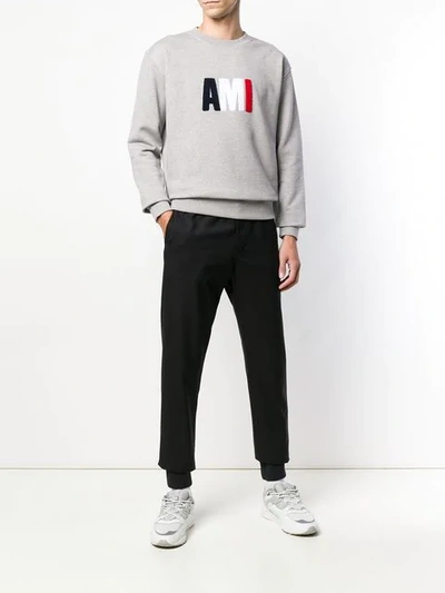 Shop Ami Alexandre Mattiussi Big Ami Sweatshirt In Grey