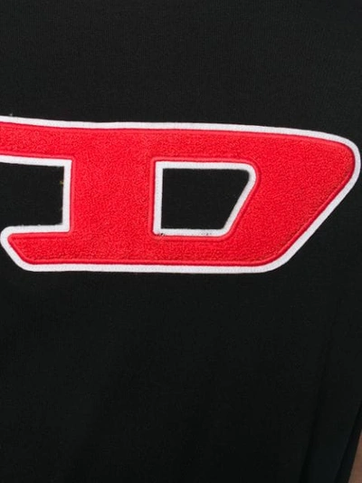 Shop Diesel Logo Patch T-shirt In Black