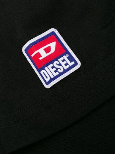 Shop Diesel Logo Patch T-shirt In Black