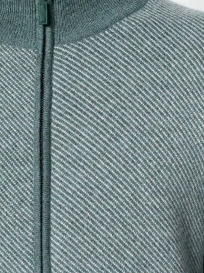 Shop Doriani Cashmere High-neck Zipped Sweater - Green