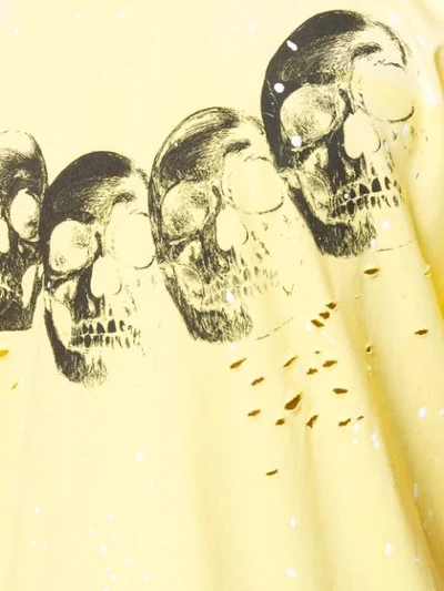 Shop Domrebel Skull Print T In Yellow
