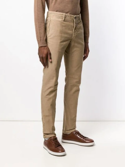 Shop Incotex Slim-fit Trousers In Neutrals