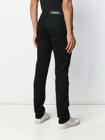 Shop Philipp Plein Skull Straight-cut Jeans In Black