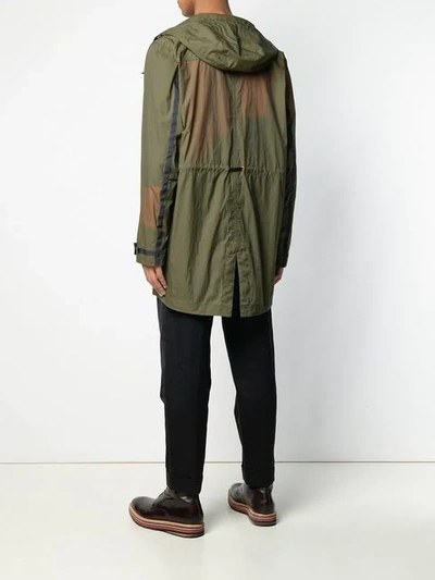 Shop Ps By Paul Smith Dyed Parka Coat In Green