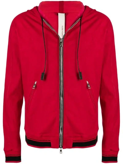 Shop Giorgio Brato Hooded Zipped Jacket In Red