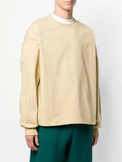 Shop Sunnei Backpack Detail Sweatshirt - Neutrals