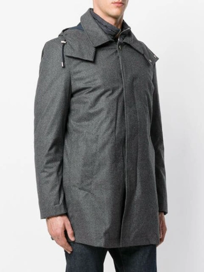 Shop Kired Hooded Zipped Jacket In Grey
