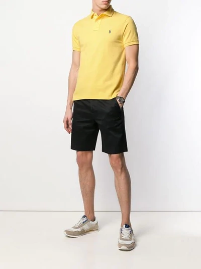 Shop Polo Ralph Lauren Slim-fit Polo Shirt In Yellow