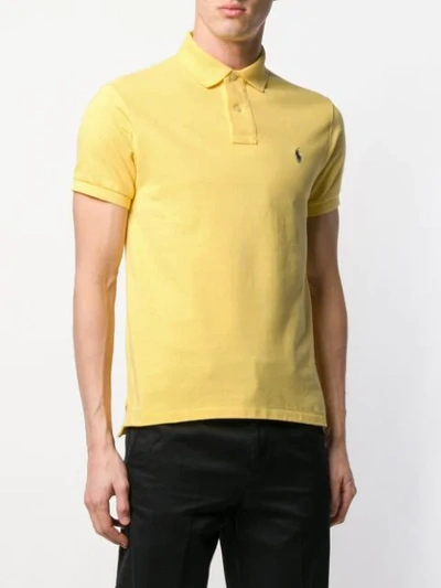 Shop Polo Ralph Lauren Slim-fit Polo Shirt In Yellow