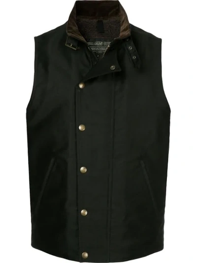 Shop Addict Clothes Japan Press Stud Boa Vest In Black