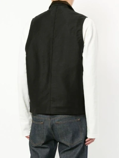 Shop Addict Clothes Japan Press Stud Boa Vest In Black