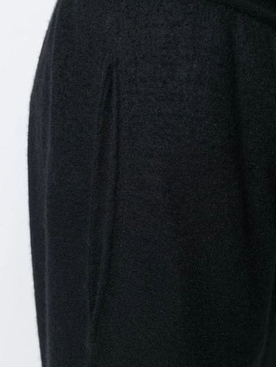 RICK OWENS DROPPED CROTCH TRACK TROUSERS - 黑色