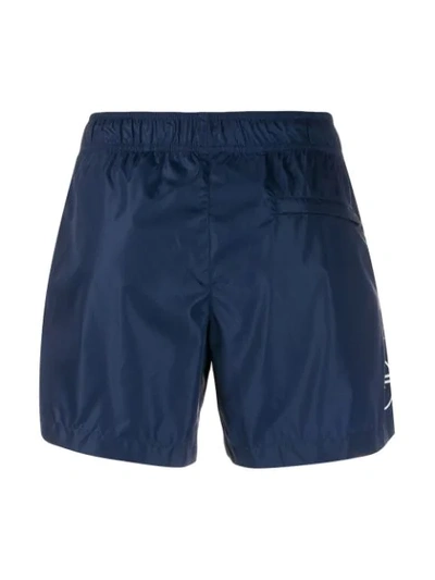 Shop Off-white Printed Swim Shorts In Blue