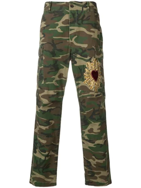 Dolce & Gabbana Dolce And Gabbana Green And Brown Camo Cargo Pants In ...