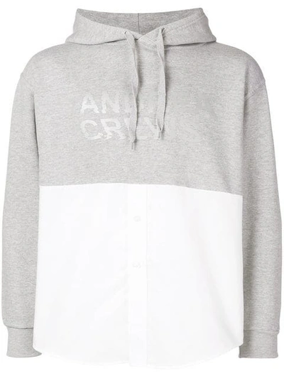 Shop Andrea Crews Bi Hoodie In Grey