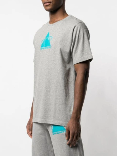 Shop Off-white Triangle Planet Logo T-shirt In Grey