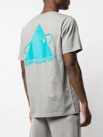 Shop Off-white Triangle Planet Logo T-shirt In Grey