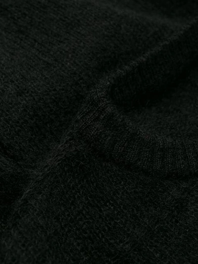 Shop Rick Owens Transparent Knit Sweater In Black