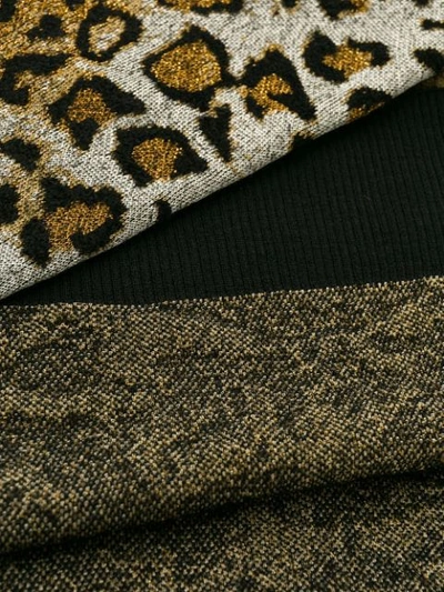 Shop Versace Dual-pattern Knit Jumper In Black