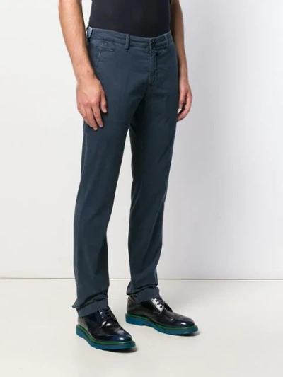 Shop Jacob Cohen Flared Style Trousers In Blue