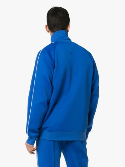 Shop Kenzo Zipped Logo Jacket - Blue