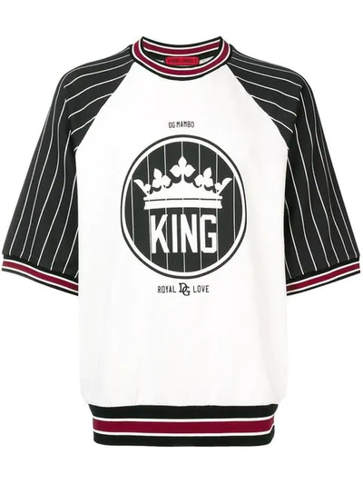 Shop Dolce & Gabbana King Sweatshirt In White