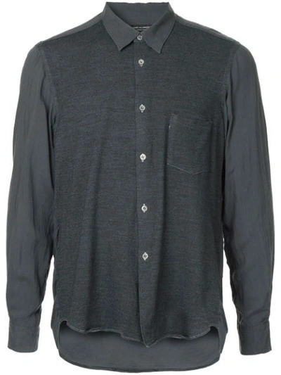 Pre-owned Comme Des Garçons Knit Front Shirt In Grey