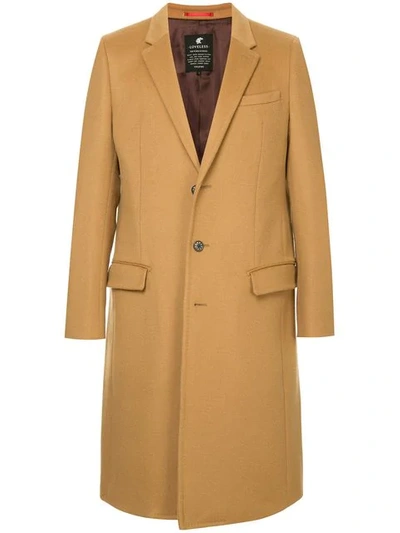 Shop Loveless Single Breasted Coat In Brown