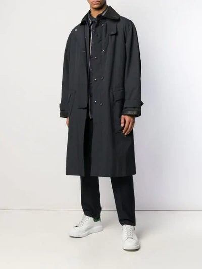 LANVIN BOXY FIT TRENCH COAT - 蓝色
