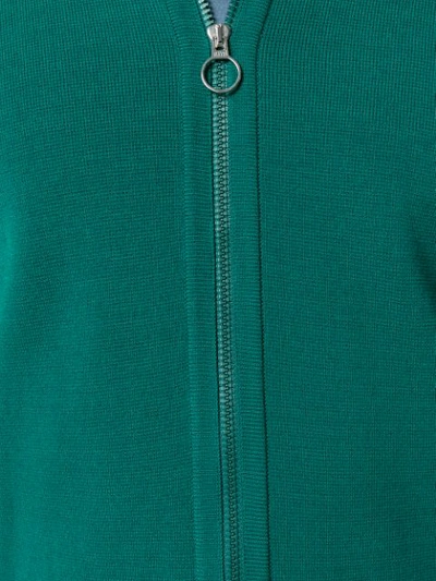 Shop Ami Alexandre Mattiussi Zipped Cardigan In Green