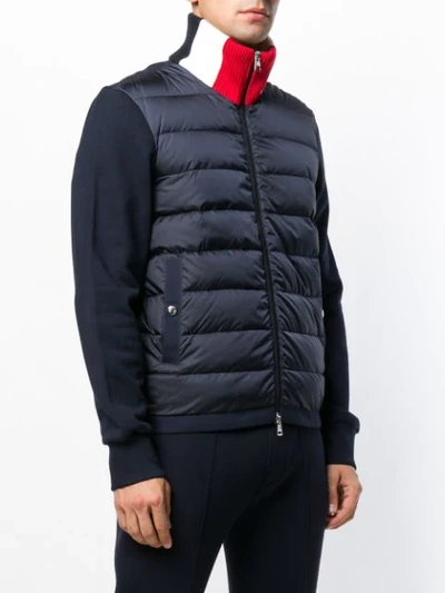 Moncler Panelled Puffer Jacket In Blue | ModeSens