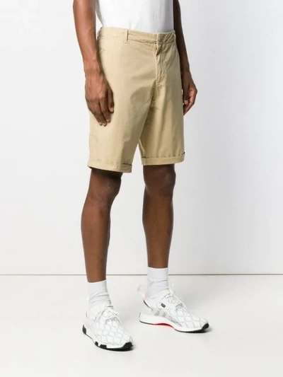 Woolrich Turn Up Hems Shorts In Neutrals