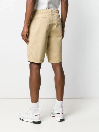 Woolrich Turn Up Hems Shorts In Neutrals