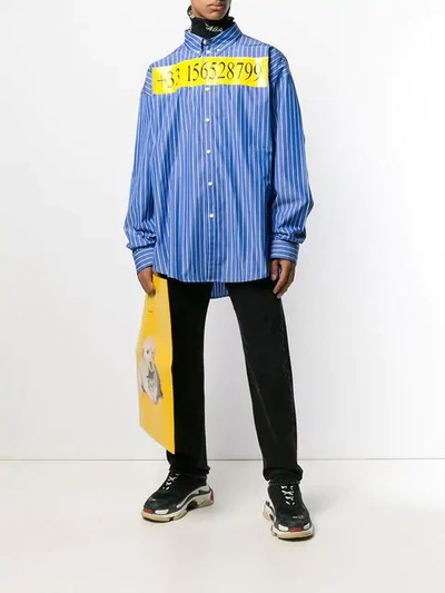 BALENCIAGA HOTLINE NUMBER SHIRT 
