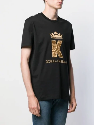 Shop Dolce & Gabbana King Patch T-shirt In Black