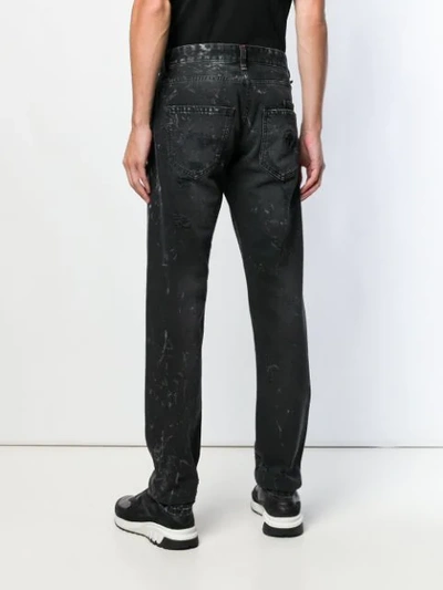 Shop Philipp Plein Sequins Jeans In Black