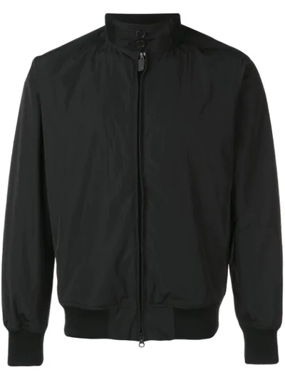 Shop Aspesi Zip-up Bomber Jacket In Black