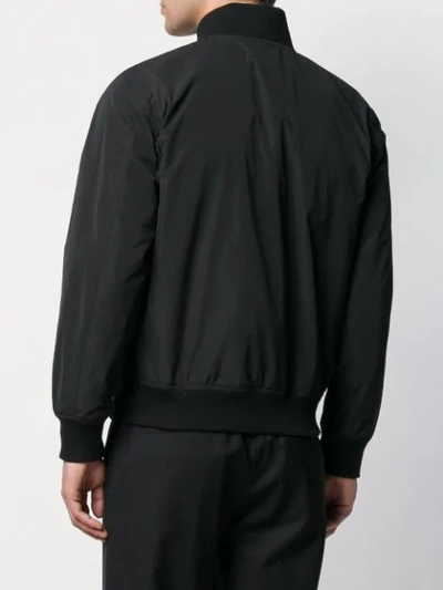 Shop Aspesi Zip-up Bomber Jacket In Black