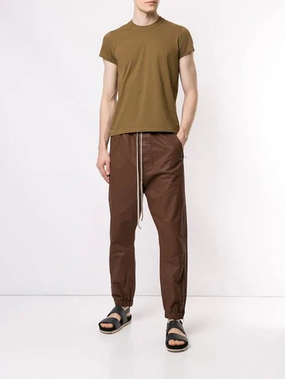 Shop Rick Owens Drop-crotch Track Pants In 64 Blood