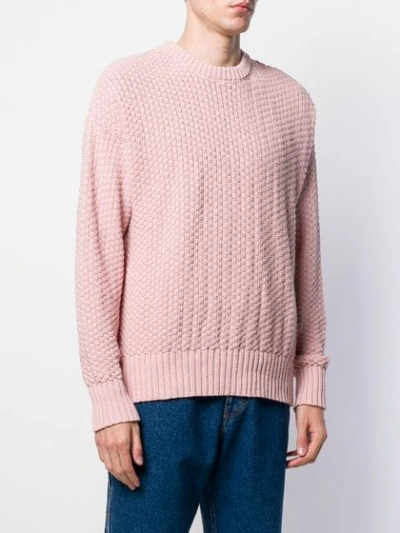 Shop Ami Alexandre Mattiussi Oversize Crew Neck Sweater In Pink