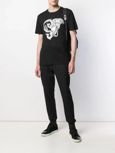 Shop Versace Medusa Print T-shirt In Black