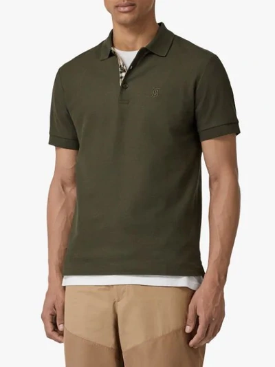 BURBERRY MONOGRAM MOTIF POLO SHIRT - 绿色