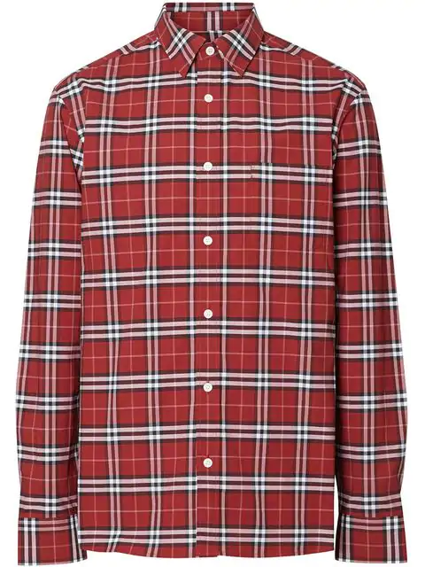 red burberry long sleeve