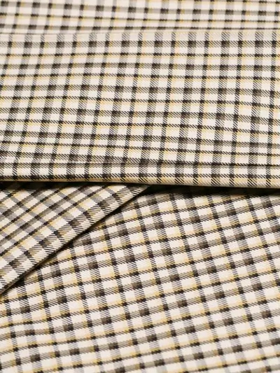 Kenzo Checkered Print Tailored Trousers In 12 Camel Clair