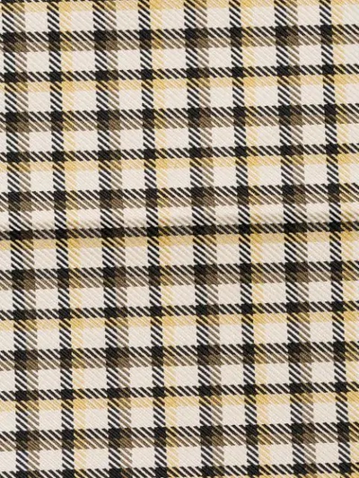 Kenzo Checkered Print Tailored Trousers In 12 Camel Clair