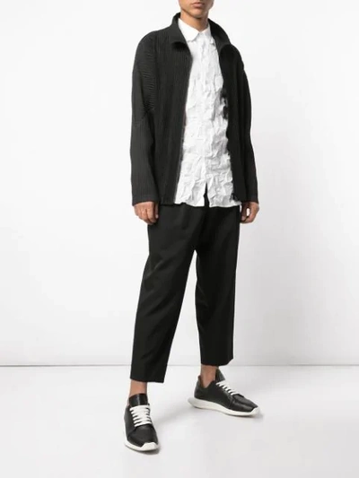 Shop Yohji Yamamoto Crinkle-styled Shirt In White